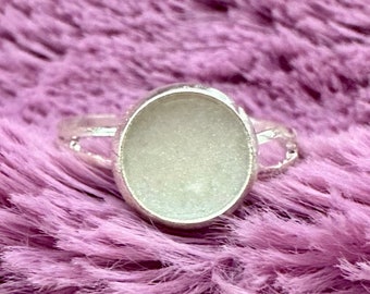 Anillo de leche materna, anillo ajustable de plata, kit para hacer un anillo de leche, hierro, instrucciones en video, tamaño del colgante: 8 mm