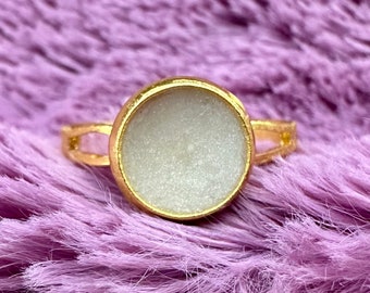 Anillo para leche materna, anillo ajustable dorado, kit para hacer un anillo de leche, hierro, instrucciones en video, tamaño: 8 mm