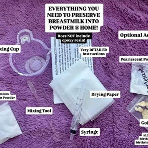 DIY Mother’s Milk Preservation Powder Kit, Milk Jewelry, Preserving Milk, NO Resin Included, DIY Milk Jewelry