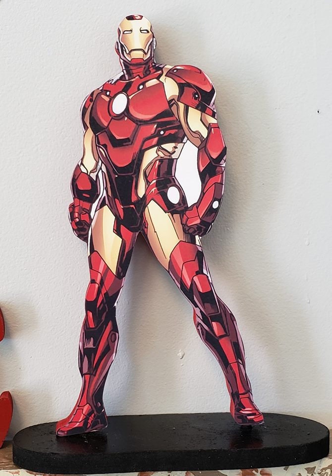 Super hero stand up birthday centerpieces