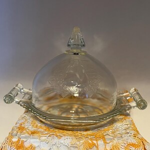 Jeanette Glass Vintage Butter Dish