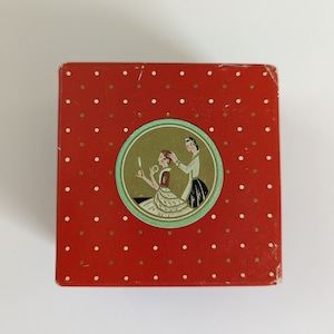 Antique vintage face powder foundation full unopened - Richard Hudnut Three Flowers accessories vanity 1930s beauty art deco collectible