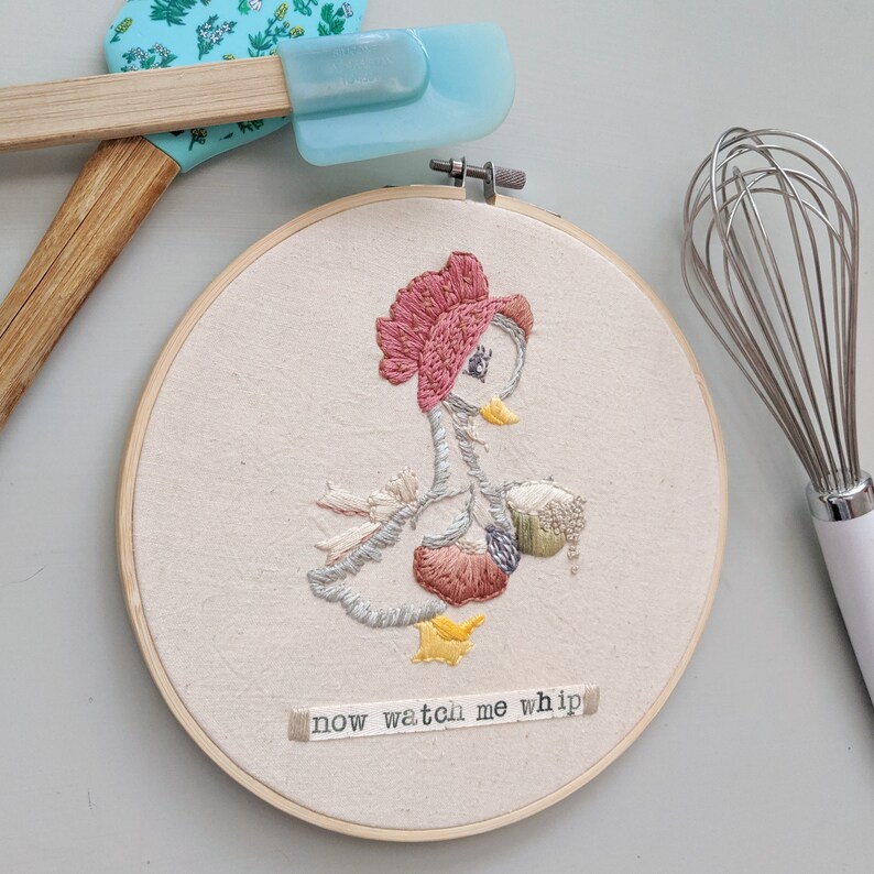 Embroidery art hoop funny lyrics now watch me whip nae nae