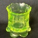 Uranium Canary Green EAPG Riverside Glass Ransom Toothpick Holder - Etsy