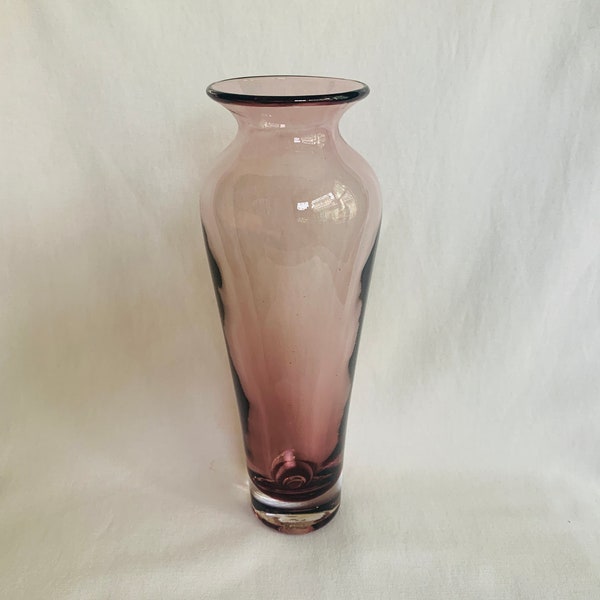 Blenko Art Glass No. 8310S Orchid Purple Cased Vase