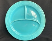 Fiesta Grill Plate in Turquoise Blue from Homer Laughlin China