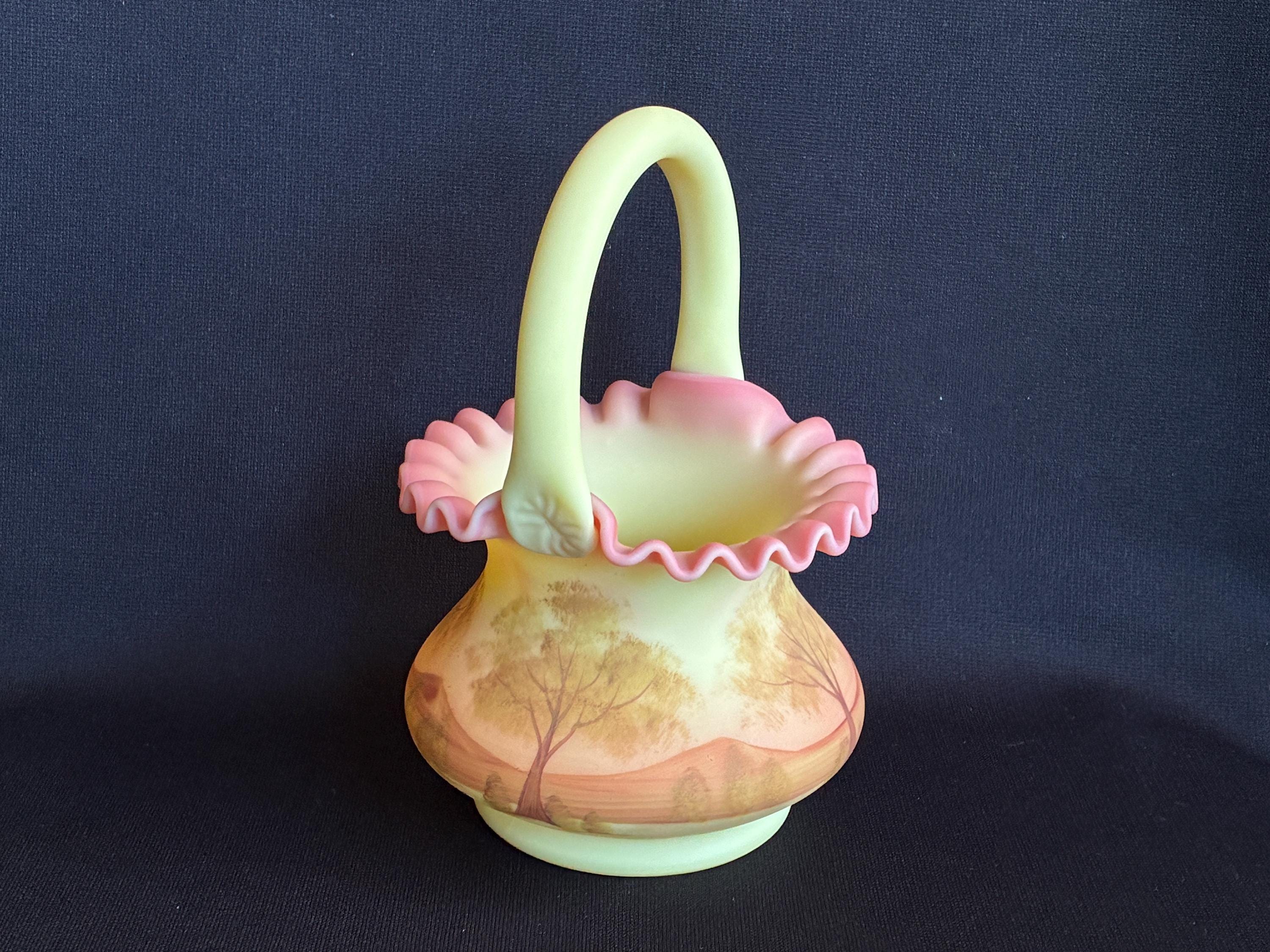 Yellow Fenton Basket Basket - Etsy