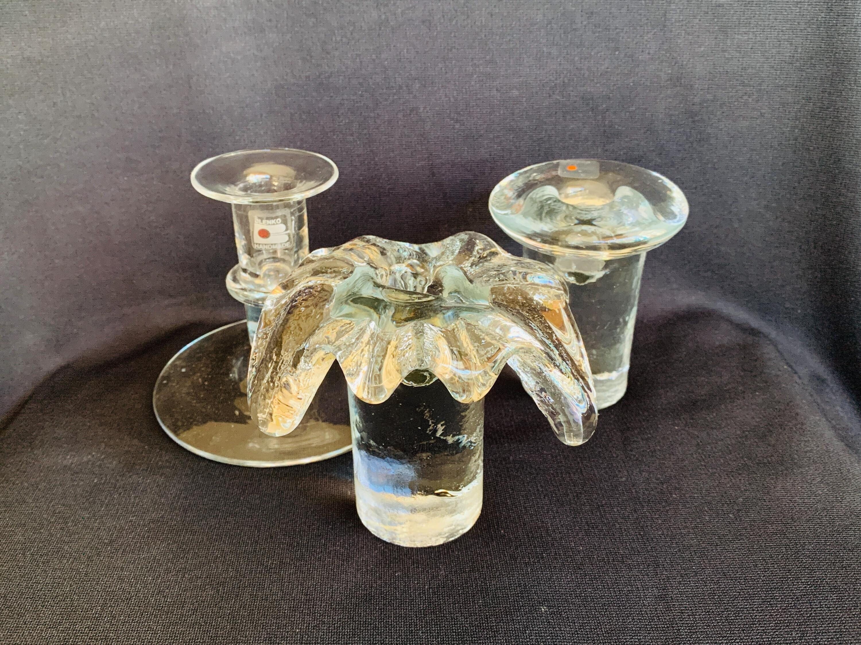 Blenko Candle Holder - Etsy Blenko Candle Holder - Etsy