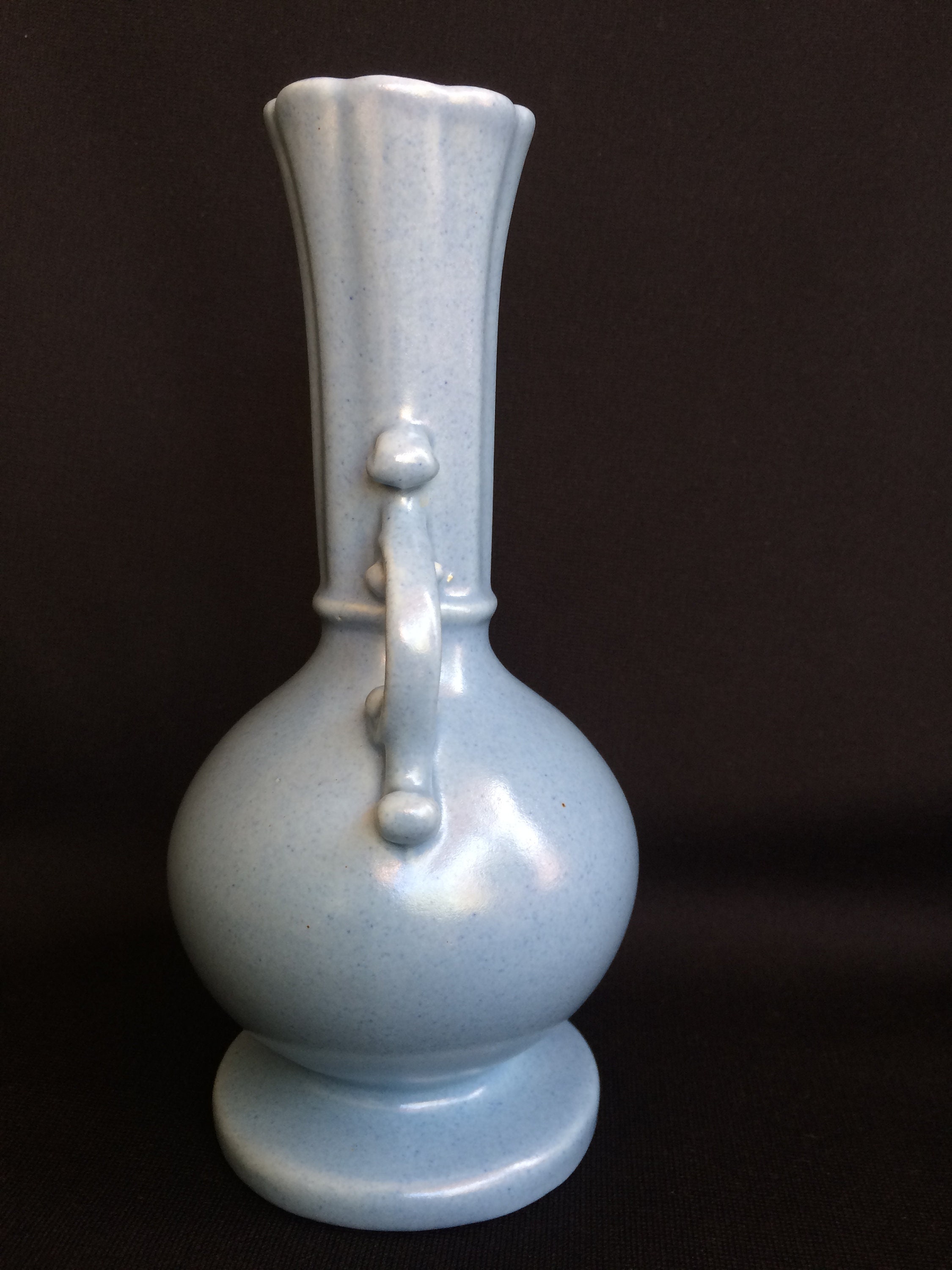 Royal Haeger Pottery No. 1018 Bud Vase in Matte Blue Glaze Etsy