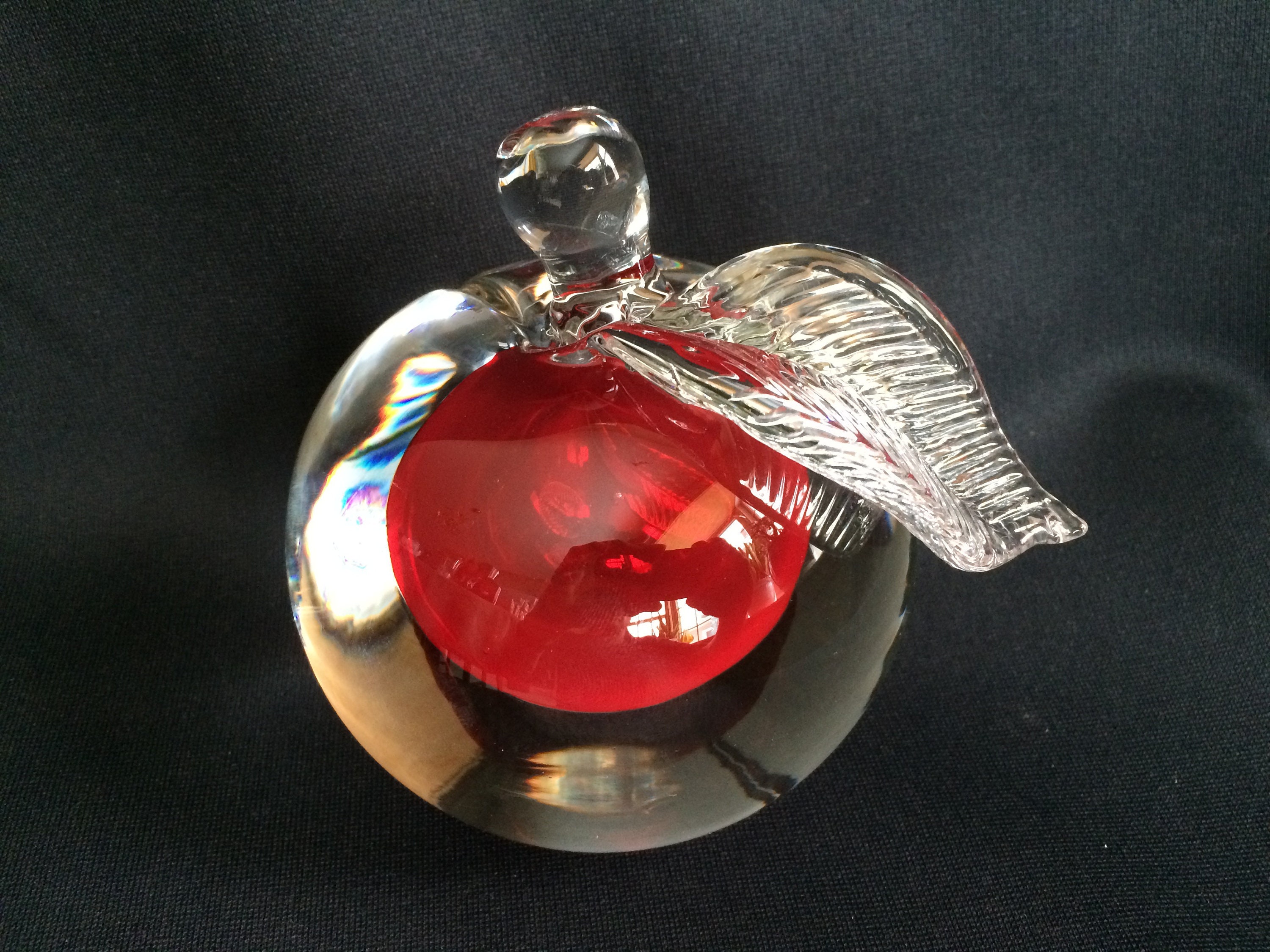 未使用！BARBINI MURANO ヴィンテージ ベネチアンガラス 小物入 赤 未