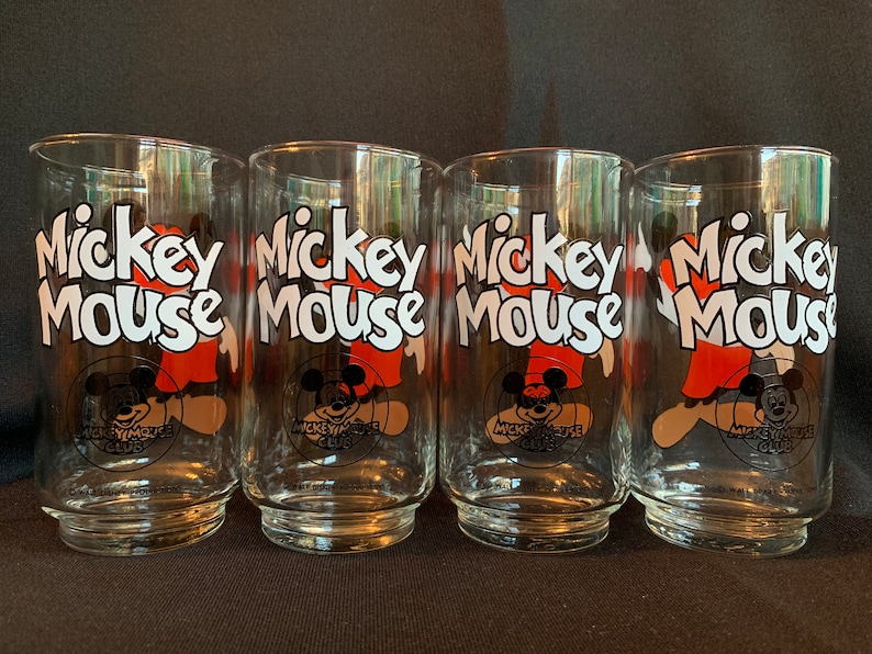 Libbey Glass Disney Mickey Mouse Enameled Tumblers in Original Box (set of 4) image 4