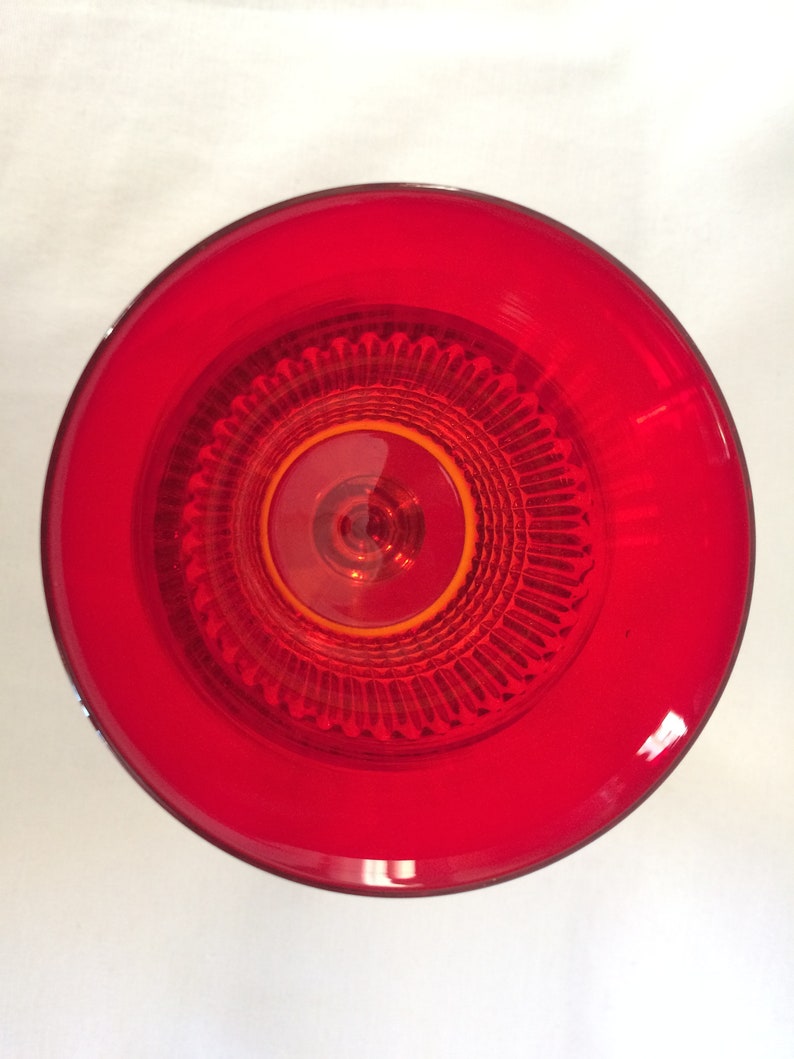 Fenton Ruby Lincoln Inn Water Goblet RED 