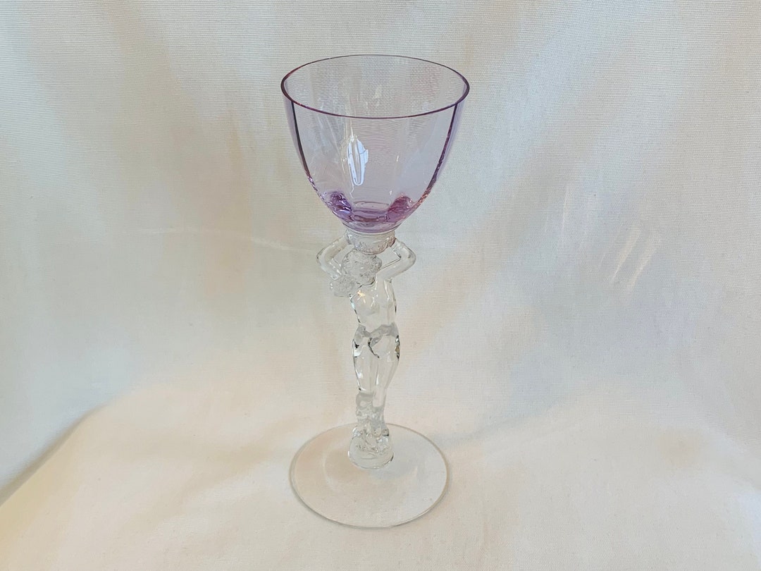 Cambridge Glass Statuesque Nude Martini or Claret Wine With Etsy