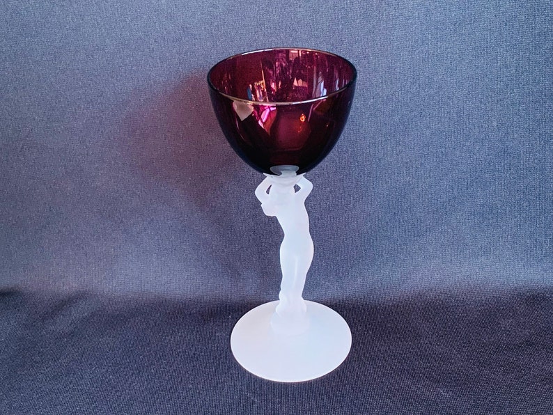 Cambridge Glass Statuesque Nude Cocktail With Amethyst Purple Etsy
