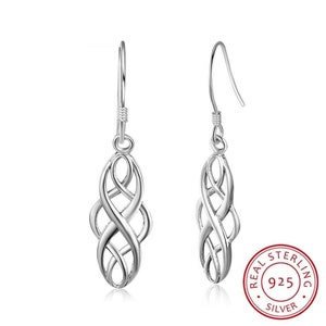 Celtic knot dangle earrings clearance