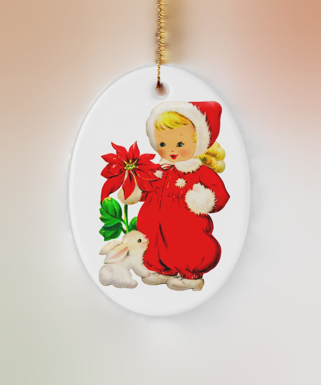 Vintage Christmas Ornament Little Girl Christmas Ornament Etsy