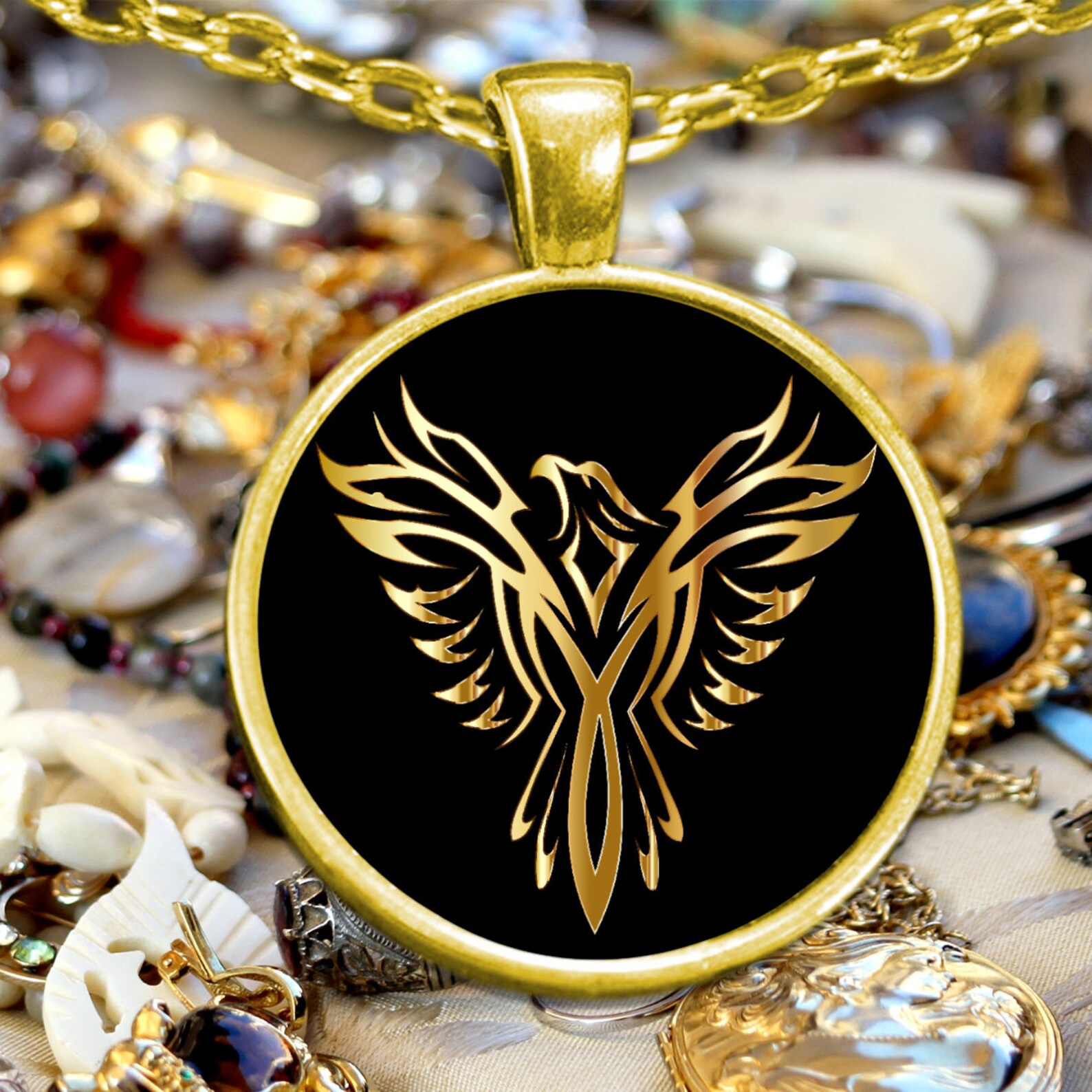 Phoenix Necklace Phoenix Jewelry Phoenix Pendant Phoenix Etsy