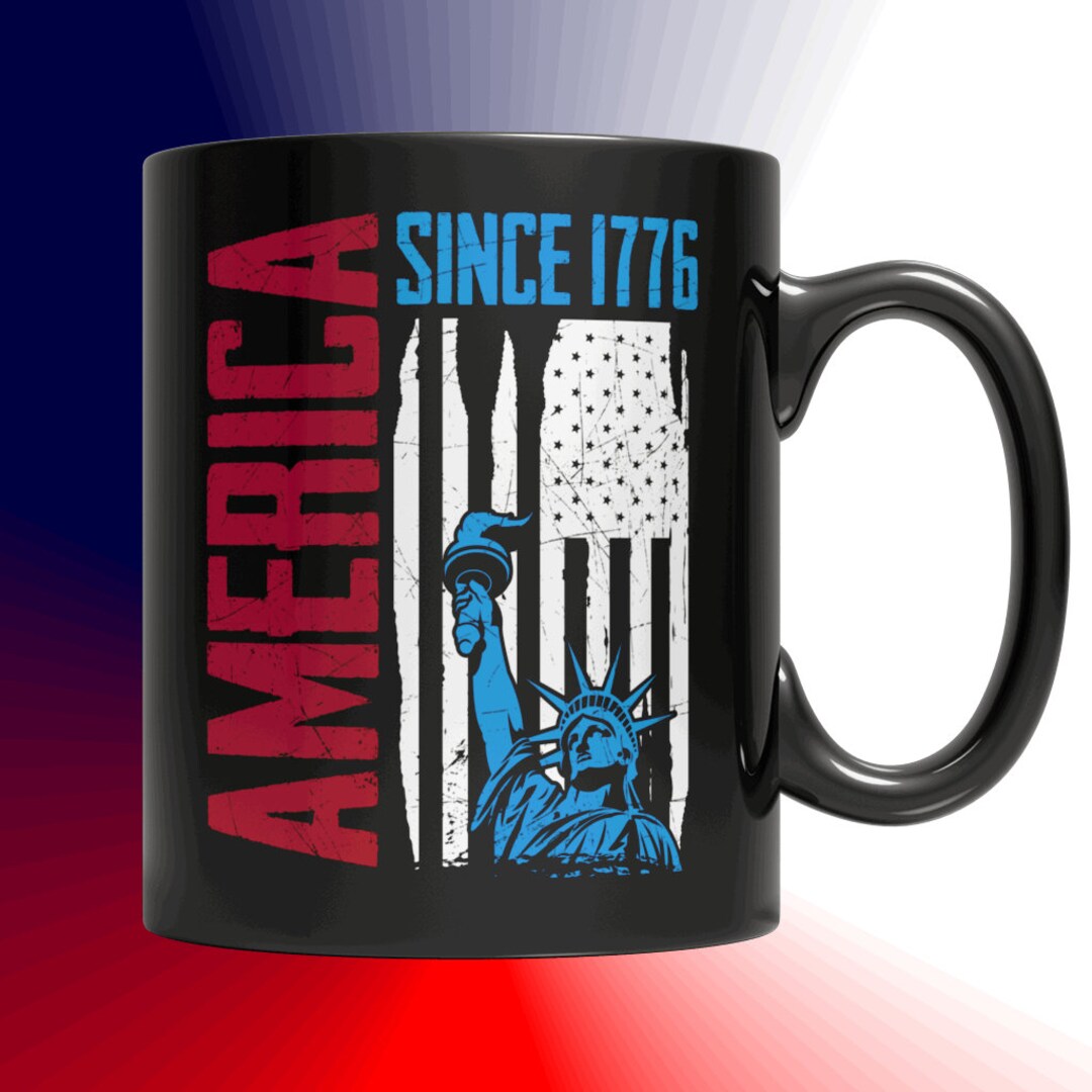 Patriotic Mug Patriotic Coffee Mug USA Mug American Flag - Etsy France