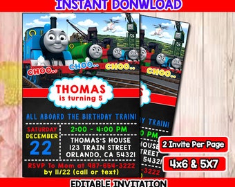 Thomas Train Invites Etsy