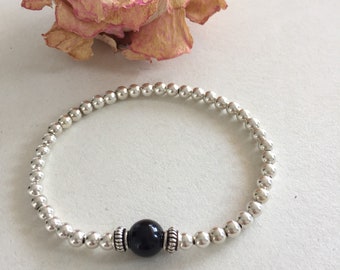 Onyx ball bracelet