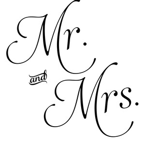 May include: A formal wedding invitation in black script on a white background. The design features "Mr. and Mrs." at the top, followed by the couple's names, wedding date, and ceremony schedule. The text is in a classic, elegant font.