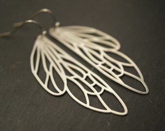 filigree wing earrings