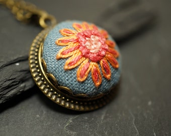hand-embroidered necklace