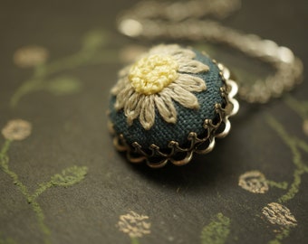 hand-embroidered necklace
