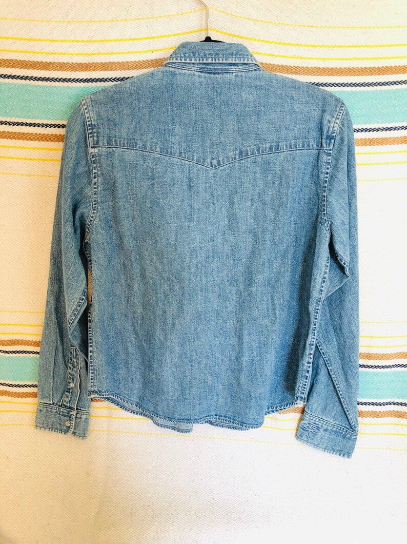 Ralp lauren denim westrn pearl style button down