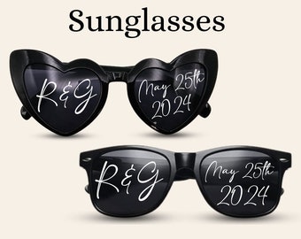 Trendy Personalized Bride and Groom Wedding Sunglasses for Couples - TikTok Accessories