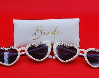 Heart Sunglasses, Bridal Sunglasses, Future Mrs, Wedding Sunglasses, Custom Sunglasses, Bachelorette Party, Bride Sunglasses