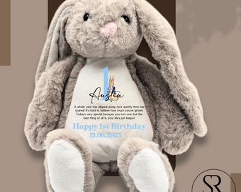 Cadeau souvenir lapin personnalisé fait main pour les enfants pour leur journée spéciale
