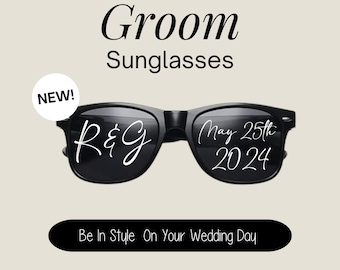Personalized Wedding Sunglasses: Trendy Bride & Groom Keepsake for Reception, TikTok-Inspired Gift