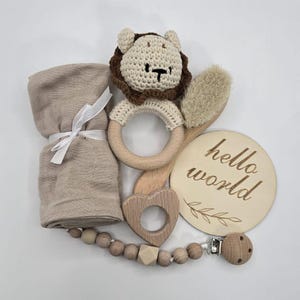 Gender Neutral Baby Geschenk Box Set, Unisex Elefant Babyparty Geschenkkorb, personalisiertes Babygeschenk