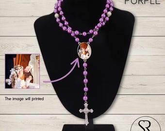 Personalized Photo Rosary: Memorial Keepsake, Religious Gift
