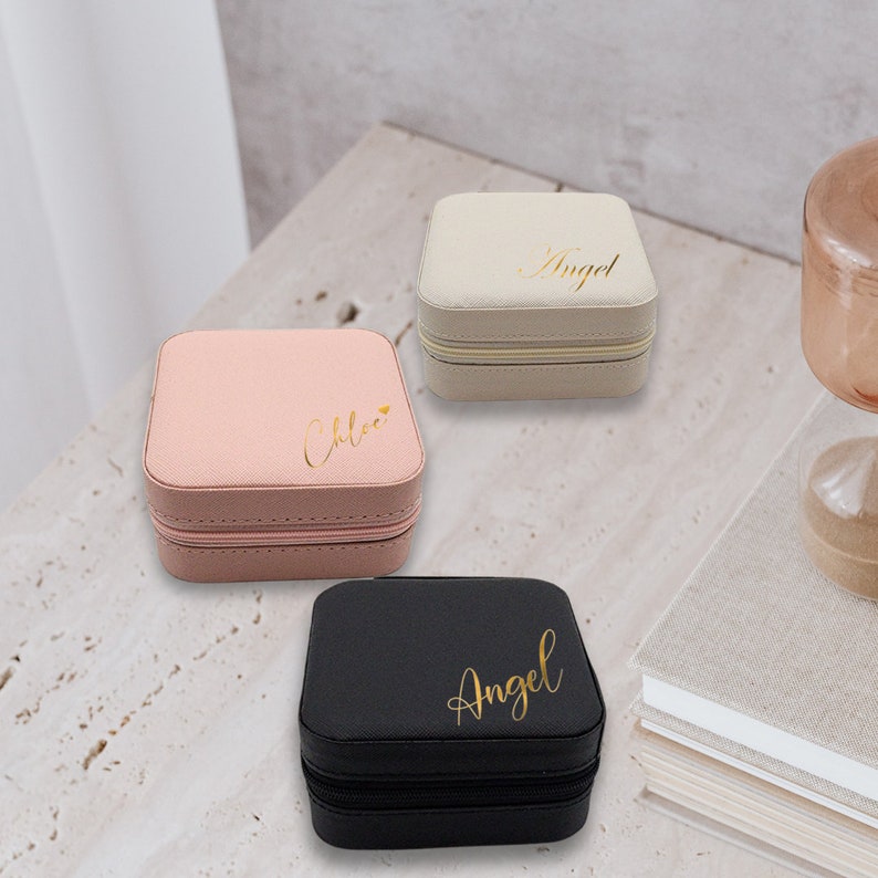 Custom Travel Jewelry Organizer Case for Bridesmaids Etsy