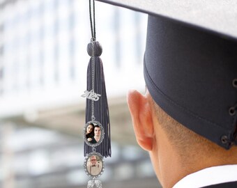 Custom Graduation Tassel Photo Charm: Memorial Keepsake Gift
