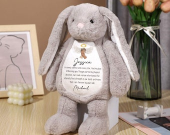 Lapin du Souvenir - Lapin en peluche endeuillé pour la perte d'un être cher