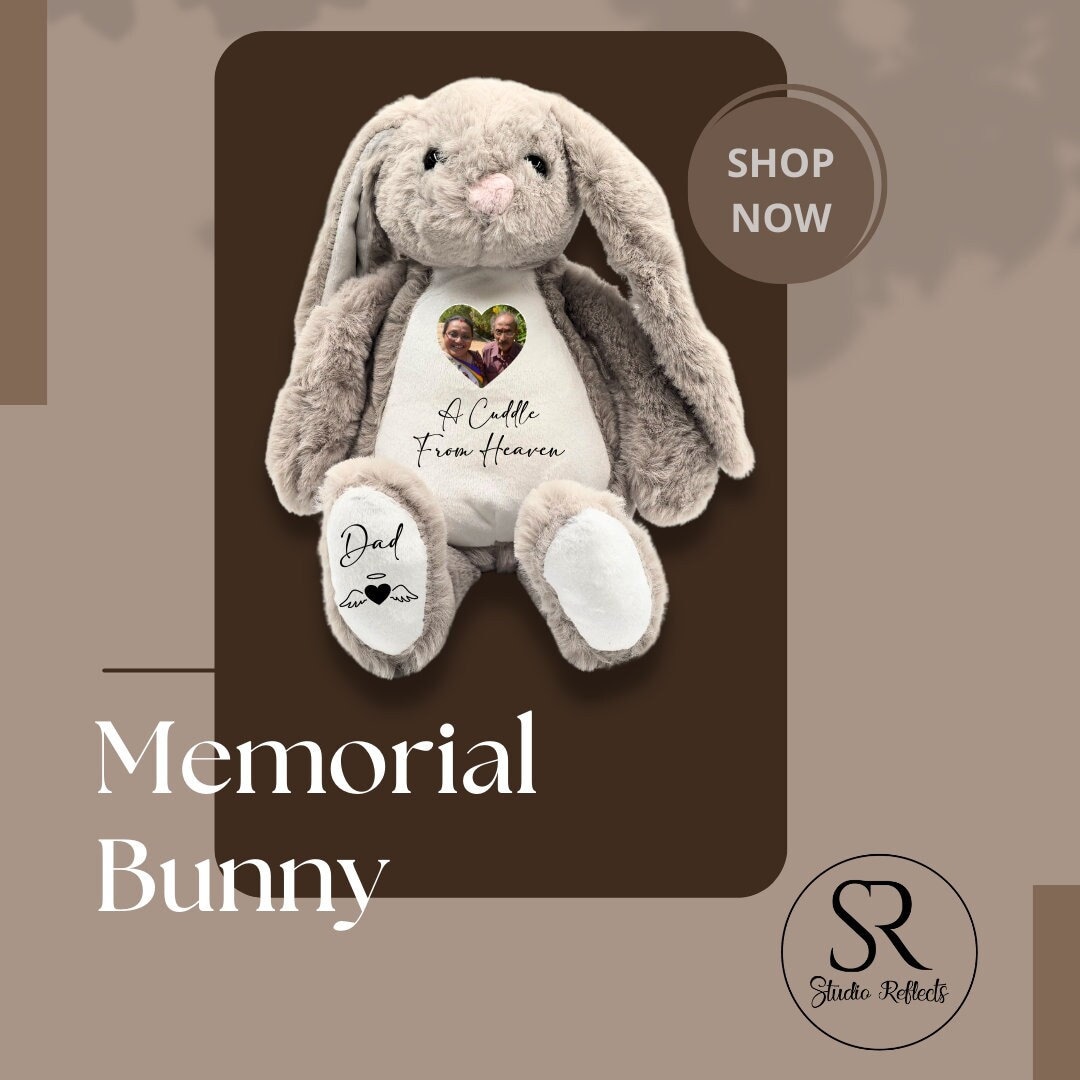 Memorial Keepsake Plush Rabbit: Comforting Stuffed Toy for Grieving ...