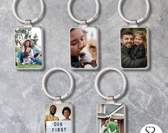 Custom Photo Keychain: Personalized Memory Keepsake for Family, Friends & Pets