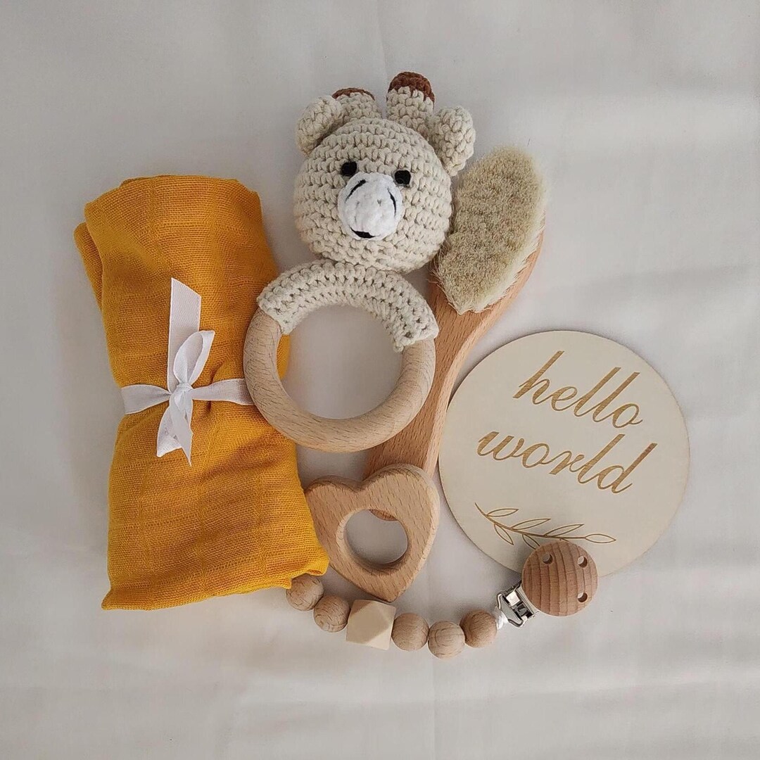 Personalized Newborn Crochet Baby Gift Set With Animal Theme - Etsy