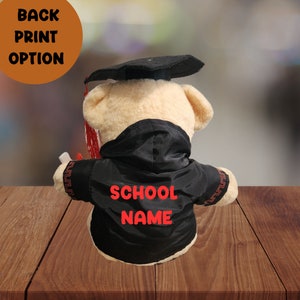 2023 grad bear, Graduation Bear, Teddy Bear Graduation Gift, Cadeau de graduation, Graduation bear tan, Personalized bear in cap and gown image 6