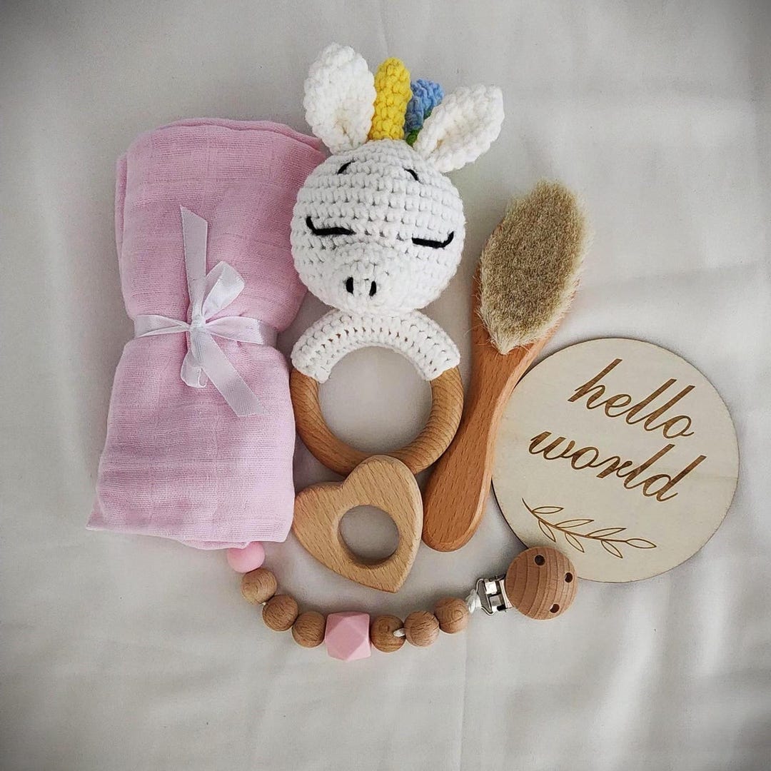Personalized Newborn Crochet Baby Gift Set With Animal Theme - Etsy