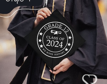 Custom High School and College Graduation Caps with Personalized Designs