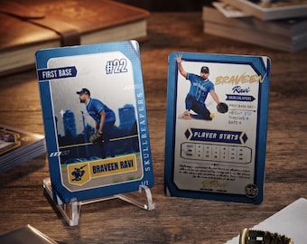 Carte à collectionner en métal personnalisée, souvenir sportif personnalisé, carte de statistiques de joueur personnalisée, cadeau pour athlètes
