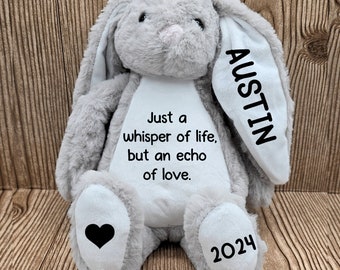 Peluche souvenir commémoratif pour la perte d'un mari, d'un partenaire, de jumeaux ou d'un membre de la famille