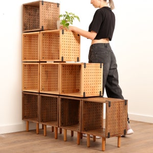 Storage Cube, Wood Bookcase, Record Storage, Shelving Unit, Tv Stand, Modular Cube Bookshelf, Sideboard