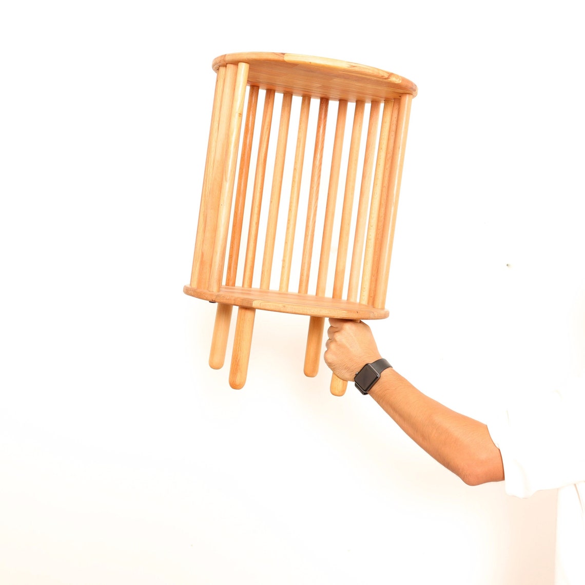 Oval Side Table Magazine Rack Cocktail Table Contemporary Etsy