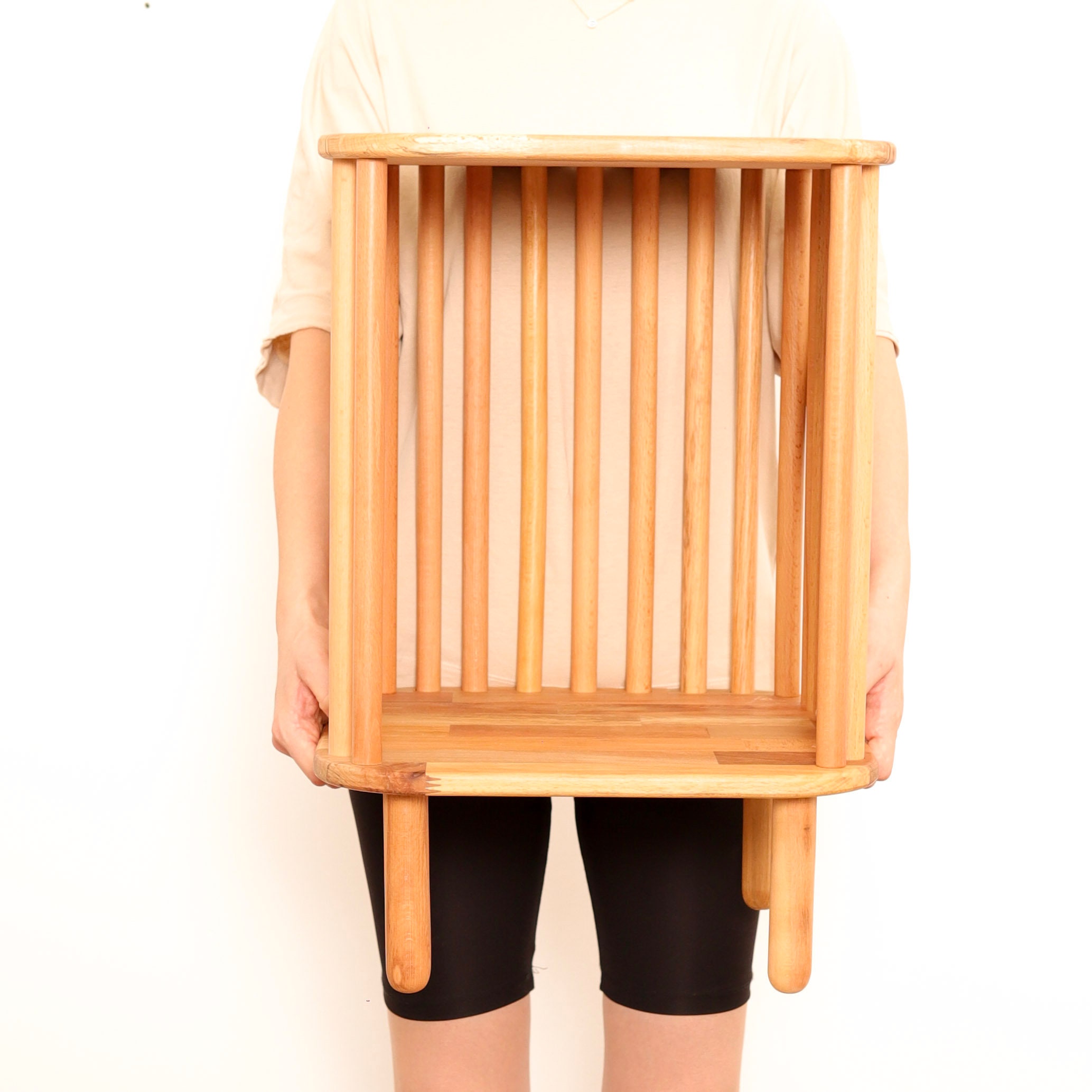 Oval Side Table Magazine Rack Cocktail Table Contemporary Etsy