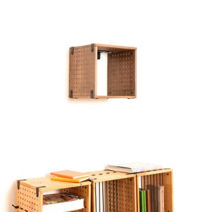 Modular Shelving, Storage Unit, Modular Bookshelf, Modular Furniture , Coffee Table, Bookcase, Solid Wood Shelf image 6